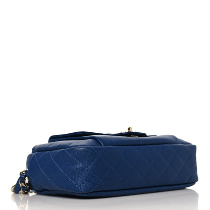 Chanel Caviar Quilted CC Day Camera Case Blue 4 of 9