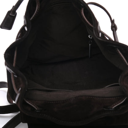 Chanel Suede CC Drawstring Backpack Brown 3 of 4