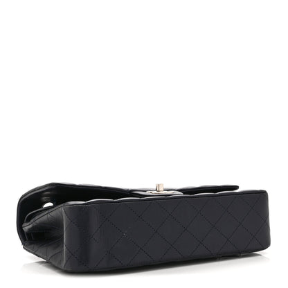 Chanel Iridescent Calfskin Quilted Medium Double Flap Navy 4 of 10