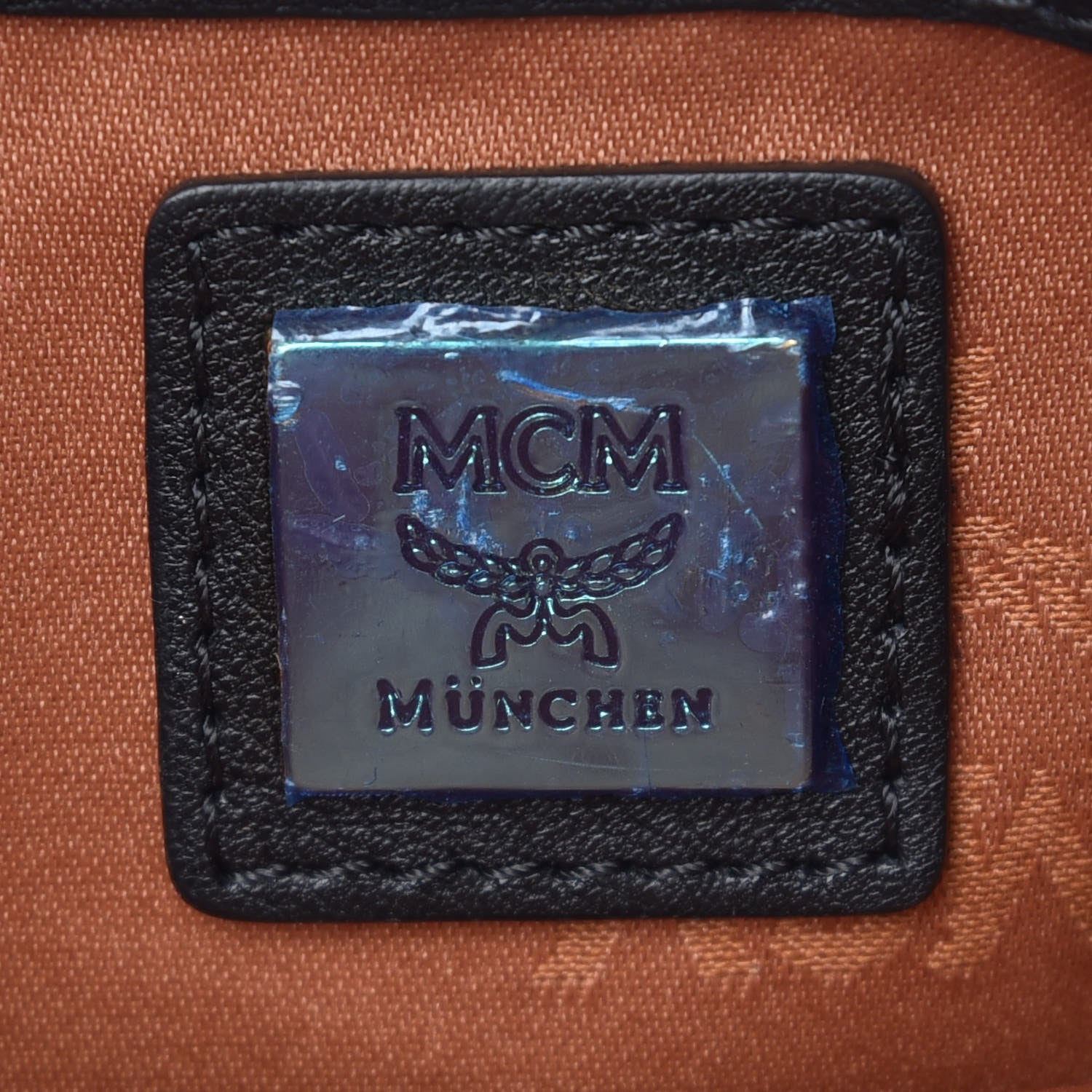 MCM Visetos Mini Camera Crossbody Bag Cognac 8 of 10