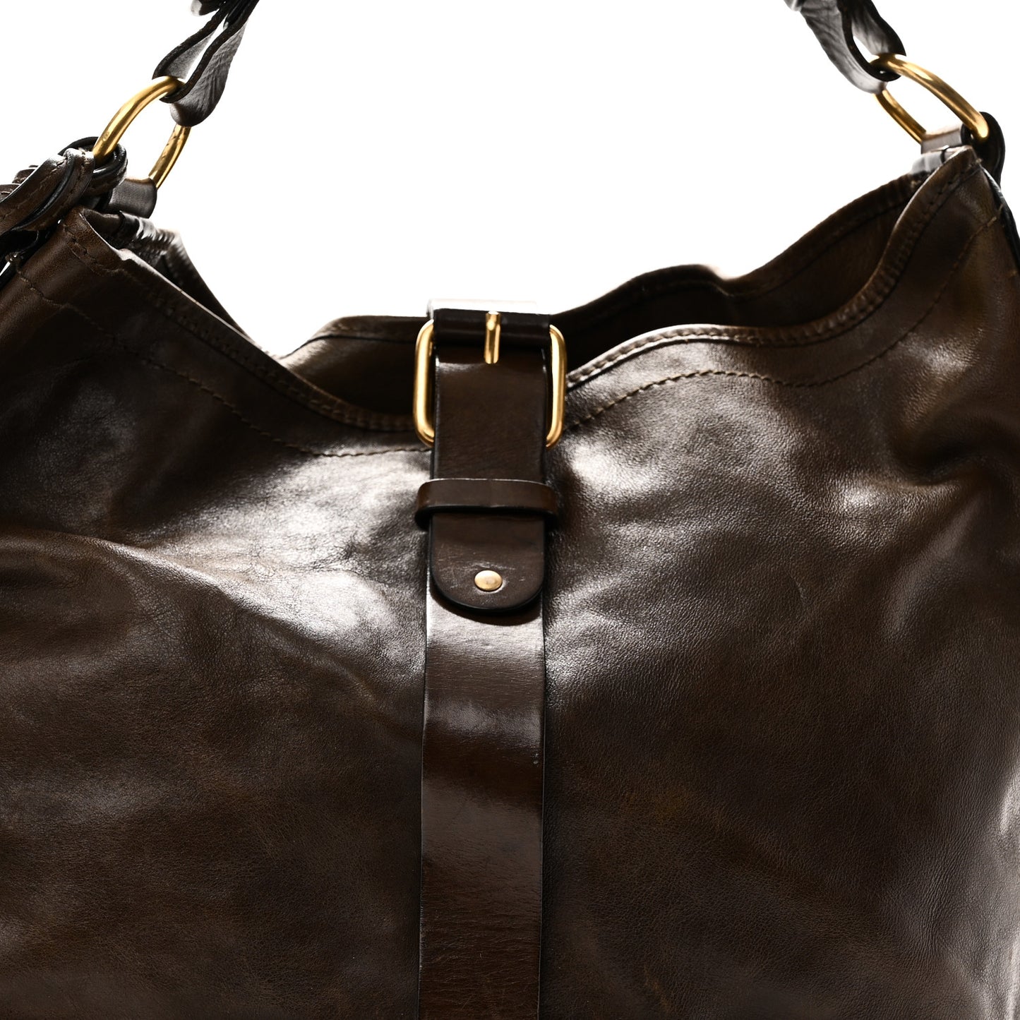 Goatskin Large Kerala Bag Brown