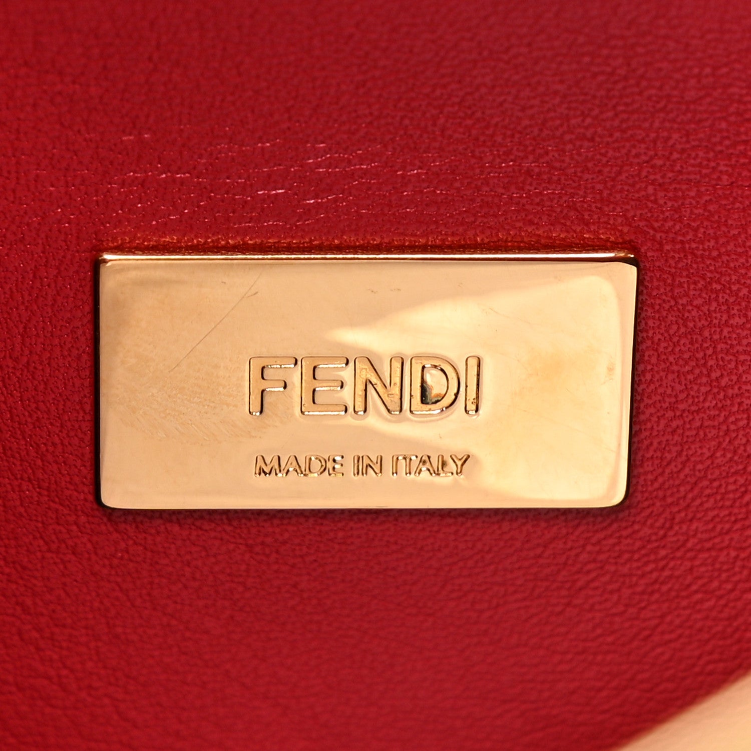 Fendi Vitello Tahiti Burro Bi-Color Medium Peekaboo Iconic Essentially Satchel Camelia Fragola Dark Blue 7 of 14
