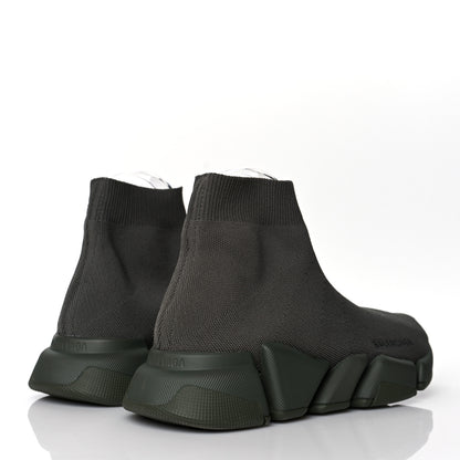 Balenciaga Technical 3D Recycled Knit Womens Speed 2.0 Sneakers 38 Monocolor Dark Kaki 4 of 7
