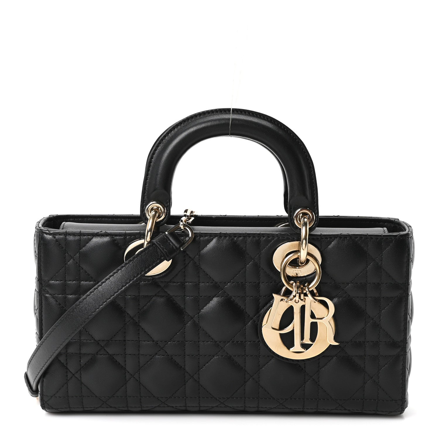 Christian Dior Lambskin Cannage Medium Lady D-Joy Black 1 of 10