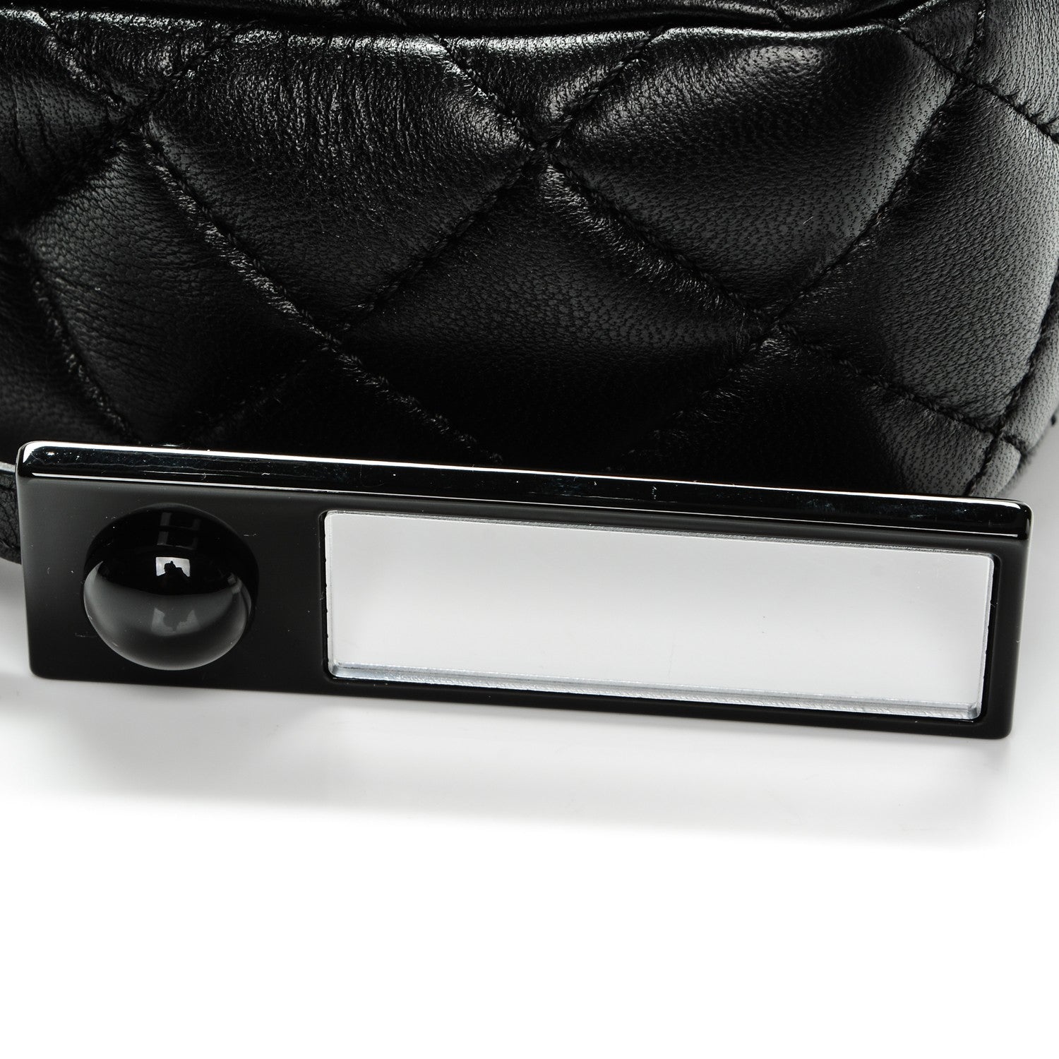 Chanel Lambskin Quilted Meat Packaged Mini Rectangular Flap Black 5 of 10