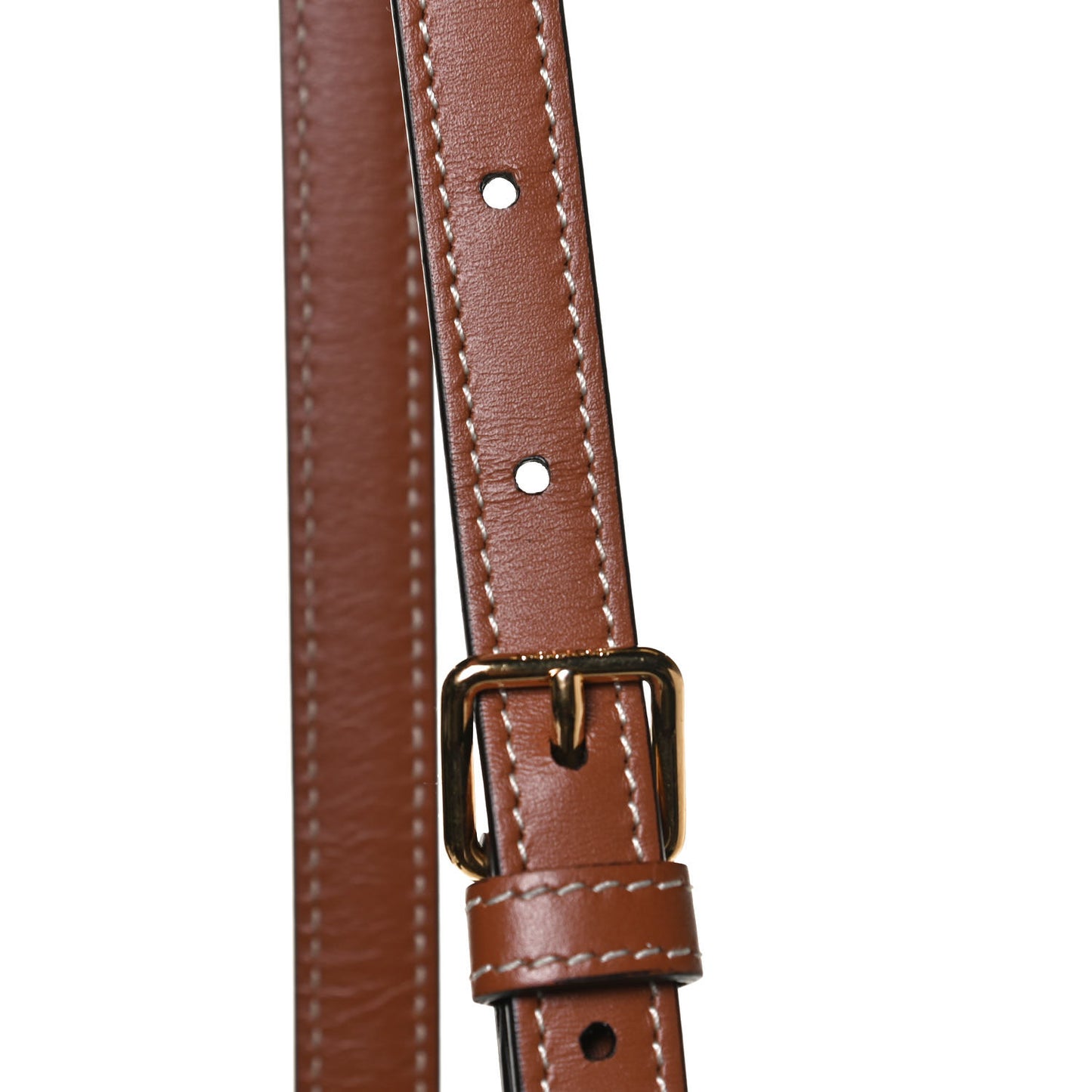 Canvas Calfskin Triomphe Mini Besace Tan