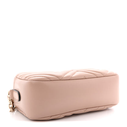 Gucci Calfskin Matelasse Small GG Marmont Camera Bag Pink Beige 4 of 12