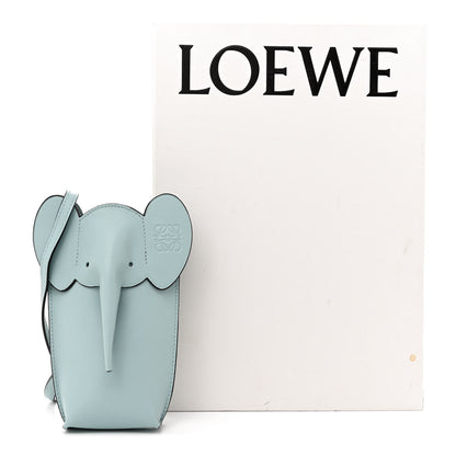 Loewe Calfskin Elephant Pouch Crossbody Bag Dusty Blue 12 of 12
