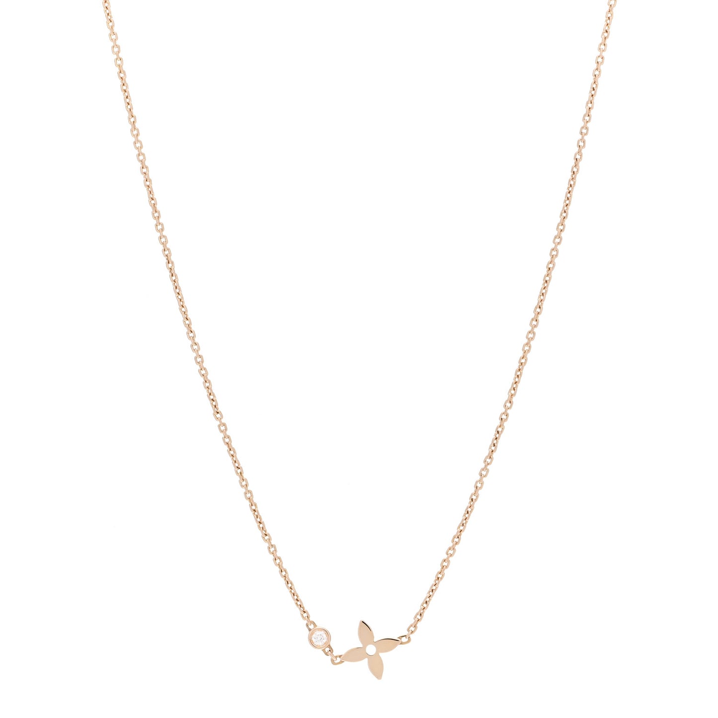 18K Pink Gold Diamond Idylle Blossom Pendant Necklace