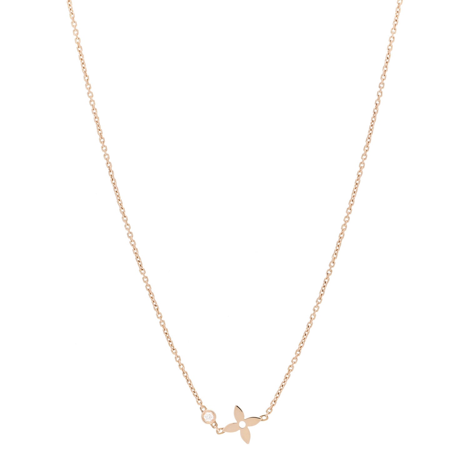 Louis Vuitton 18K Pink Gold Diamond Idylle Blossom Pendant Necklace 1 of 6