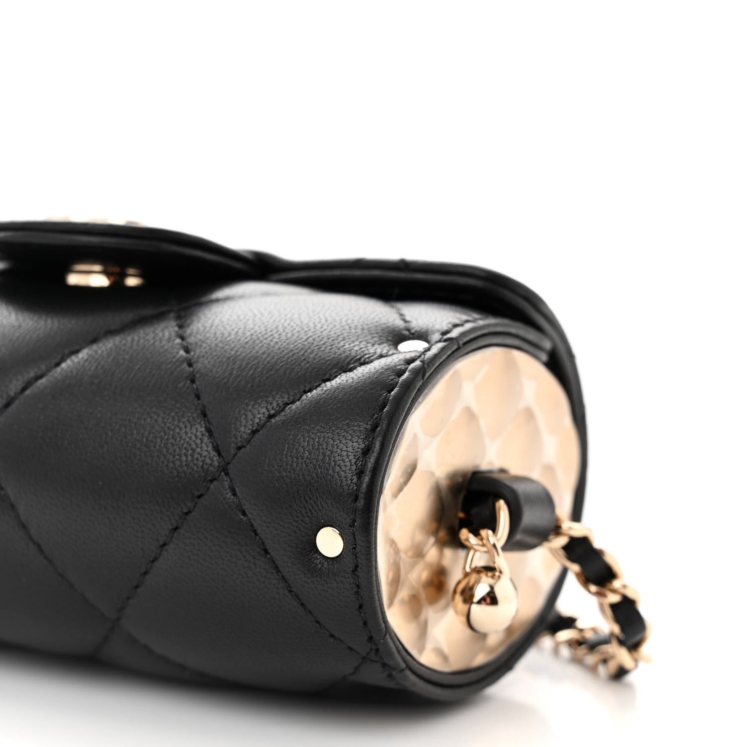 Chanel Lambskin Quilted Box Of Secrets Card Holder With Chain Black 10 of 11