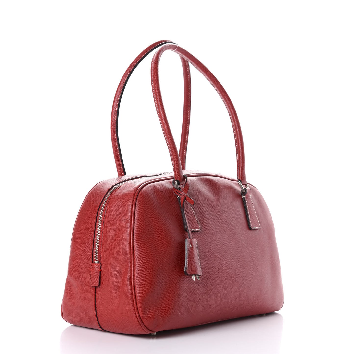 Saffiano Lux Bowling Bag Fuoco