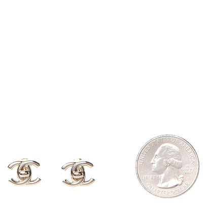 Chanel Metal CC Turnlock Earrings Gold 2 of 4