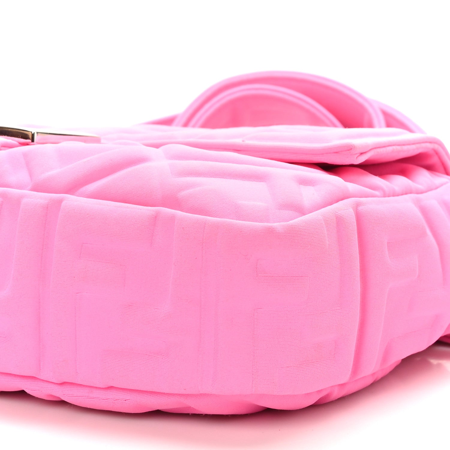 Fendi Lycra FF 1974 Embossed Baguette Rosa Fluo 8 of 8