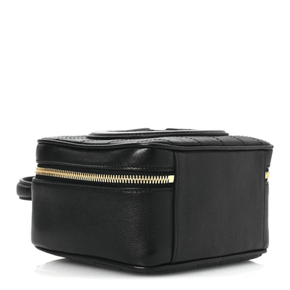 Gucci Sakai Be Green Calfskin Diagonal Stitched Blondie Top Handle Bag Black 4 of 10