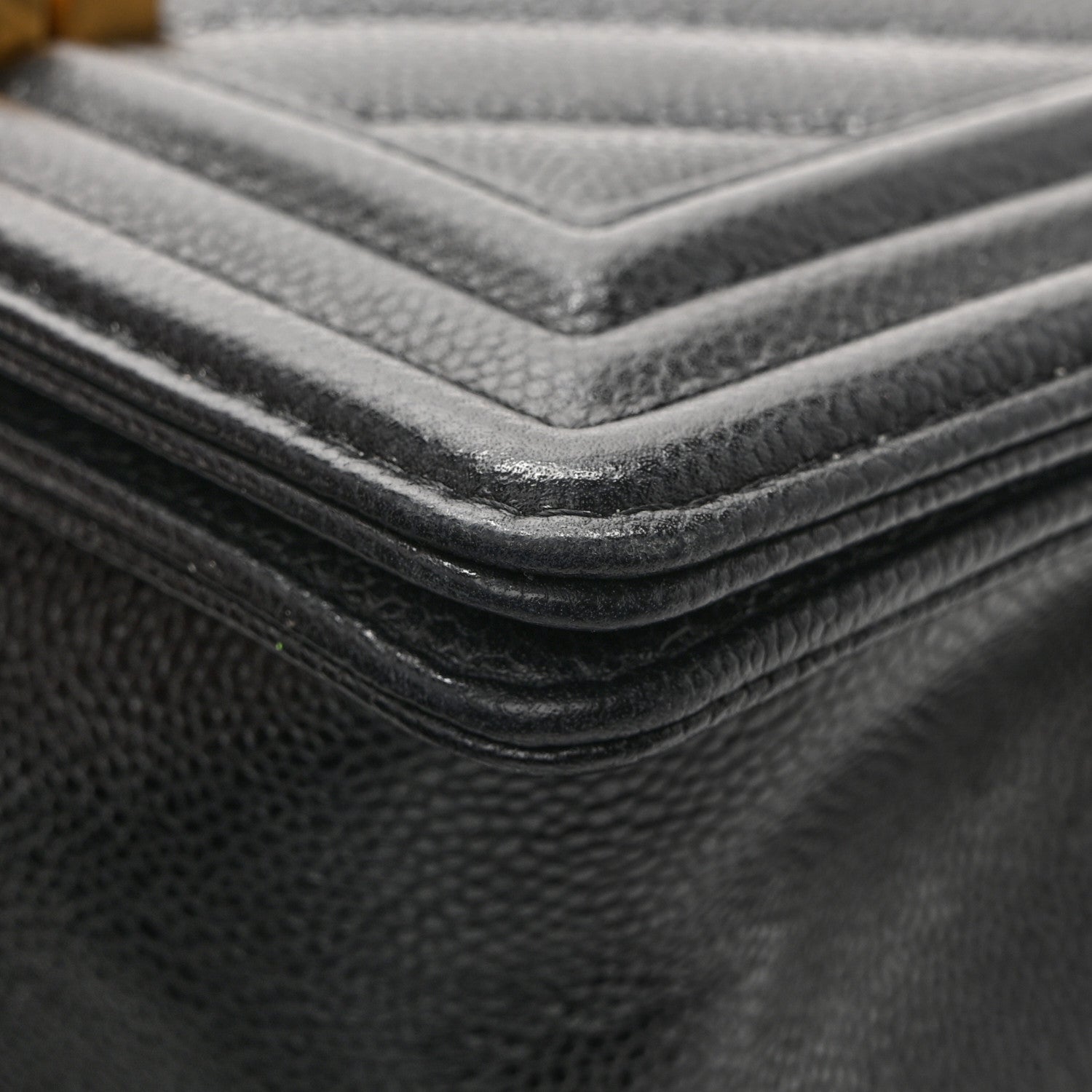 Chanel Caviar Chevron Quilted Small Boy Flap Black 13 of 13