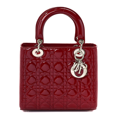 Christian Dior Patent Cannage Medium Lady Dior Burgundy Red 1 of 9