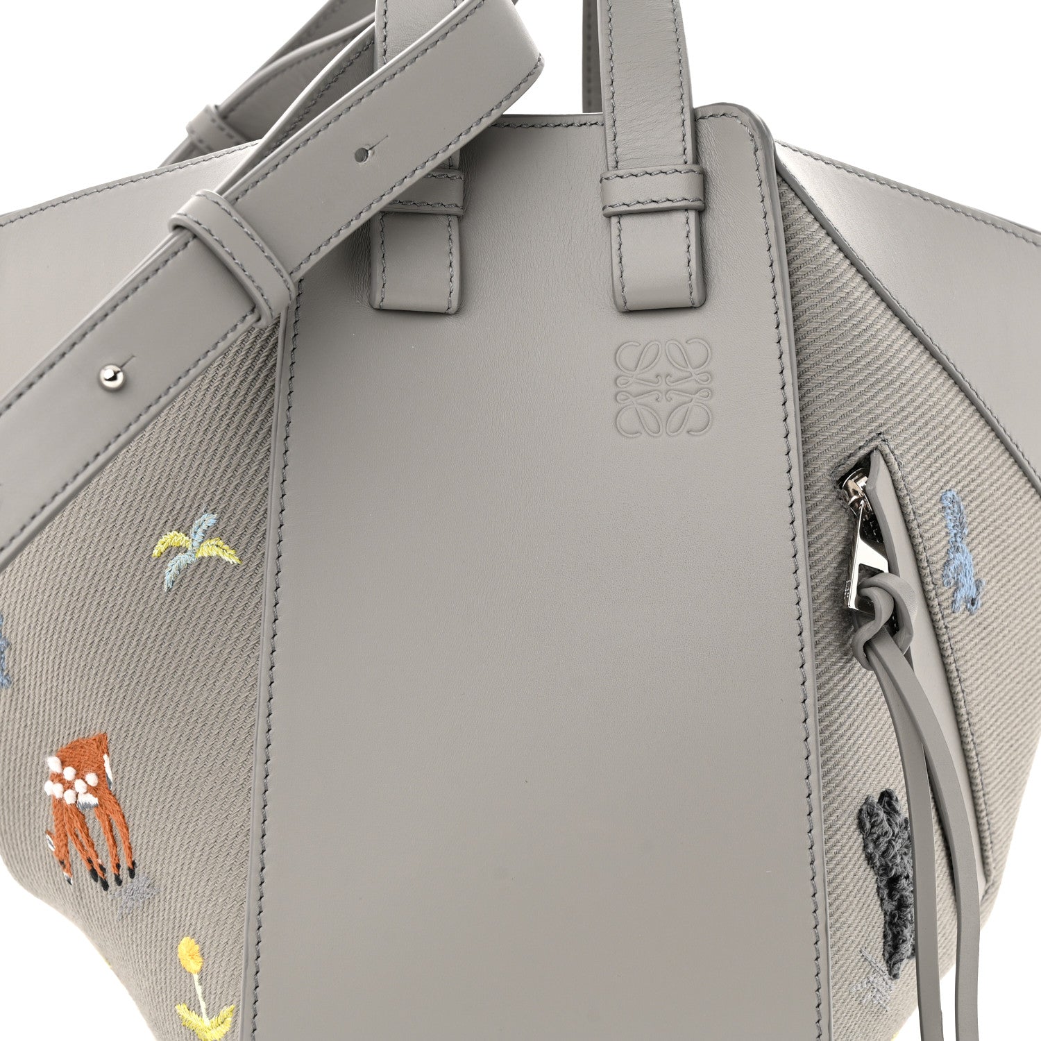 Loewe X SUNA FUJITA Satin Calfskin Canvas Embroidered Hammock