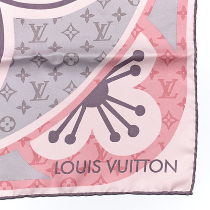 Louis Vuitton Silk Monogram Floral Scarf Pink 2 of 4