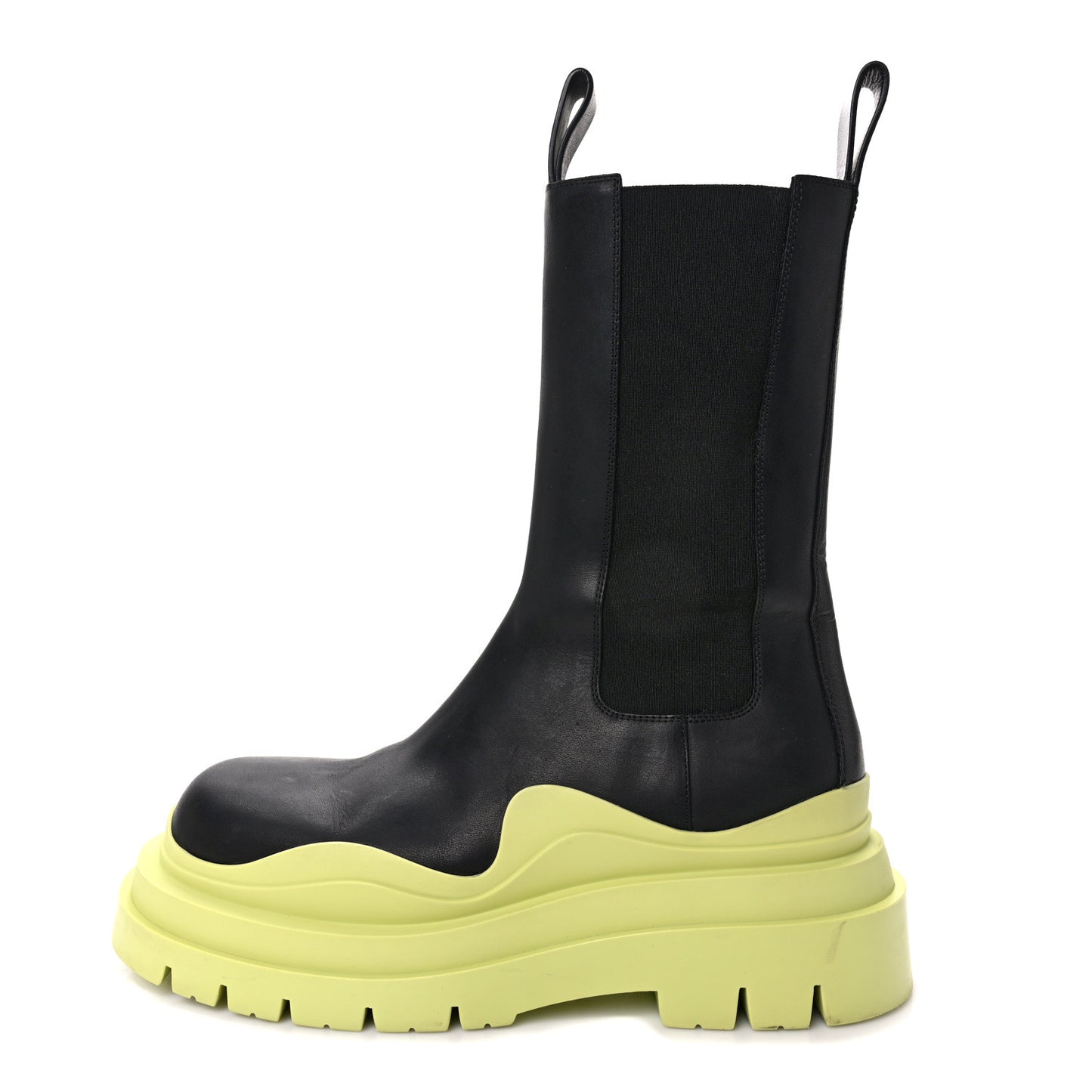 Calfskin The Tire Chelsea Boots 39 Black Seagrass