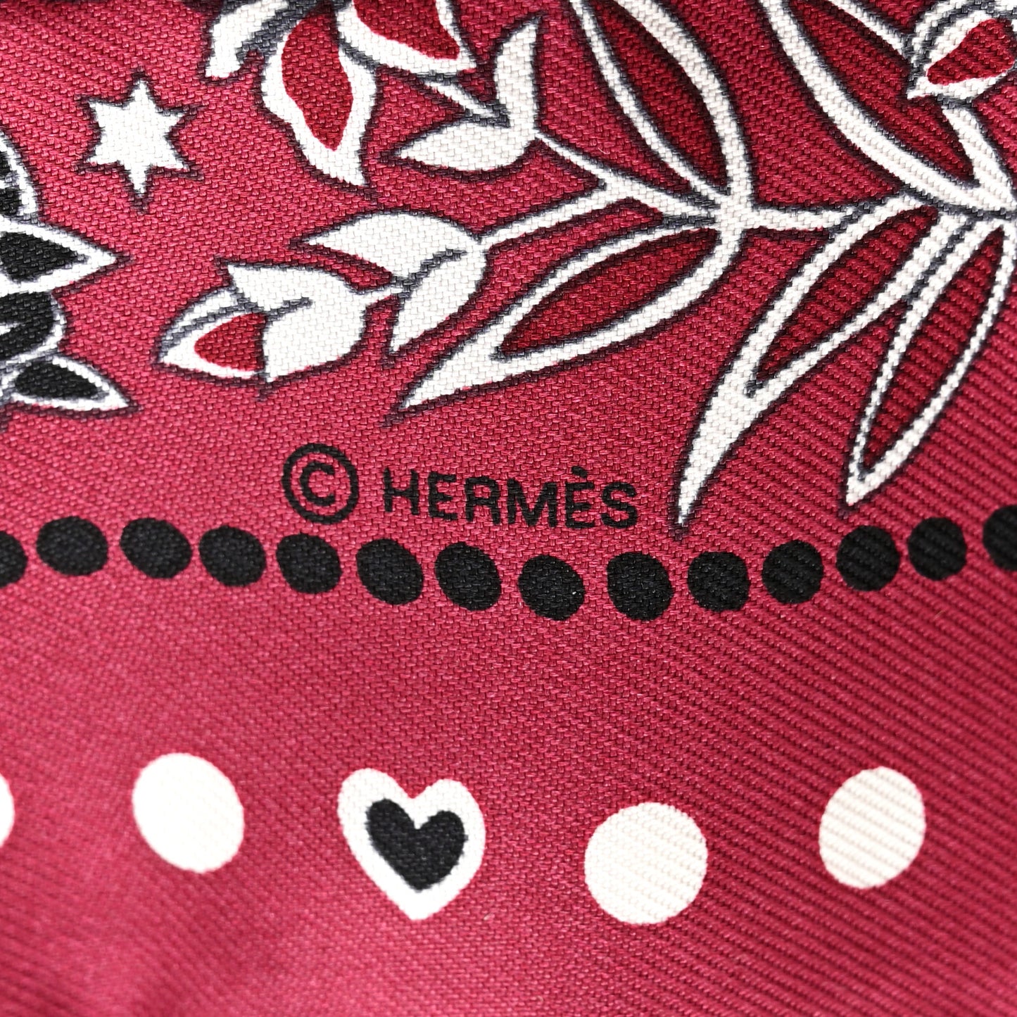 Silk Peuple Du Vent Bandana Twilly Rouge Black White