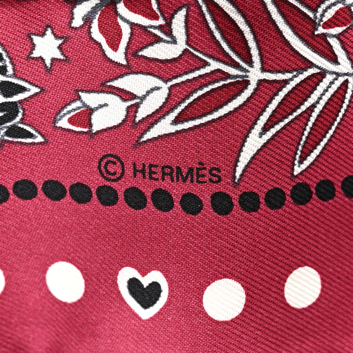 Hermes Silk Peuple Du Vent Bandana Twilly Rouge Black White 3 of 4