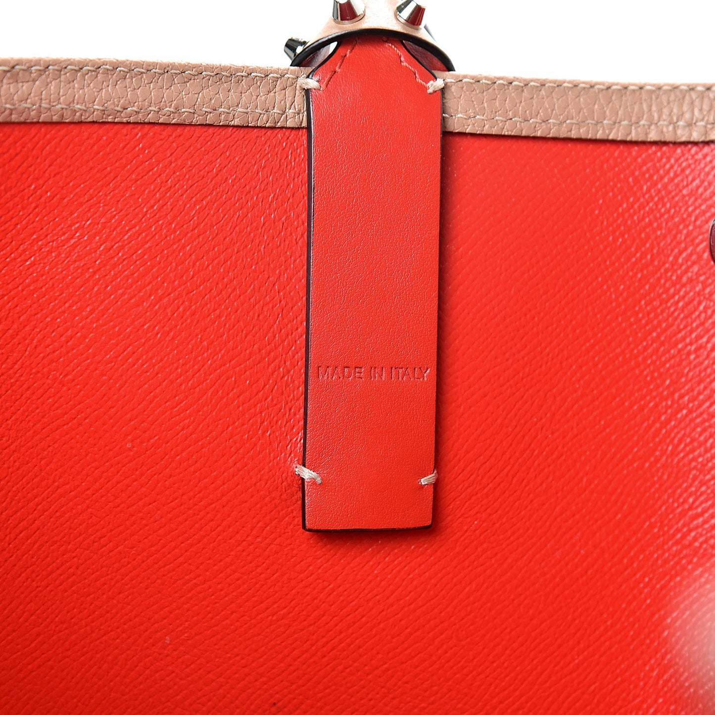 Calfskin Spikes East West Cabata Tote Nude