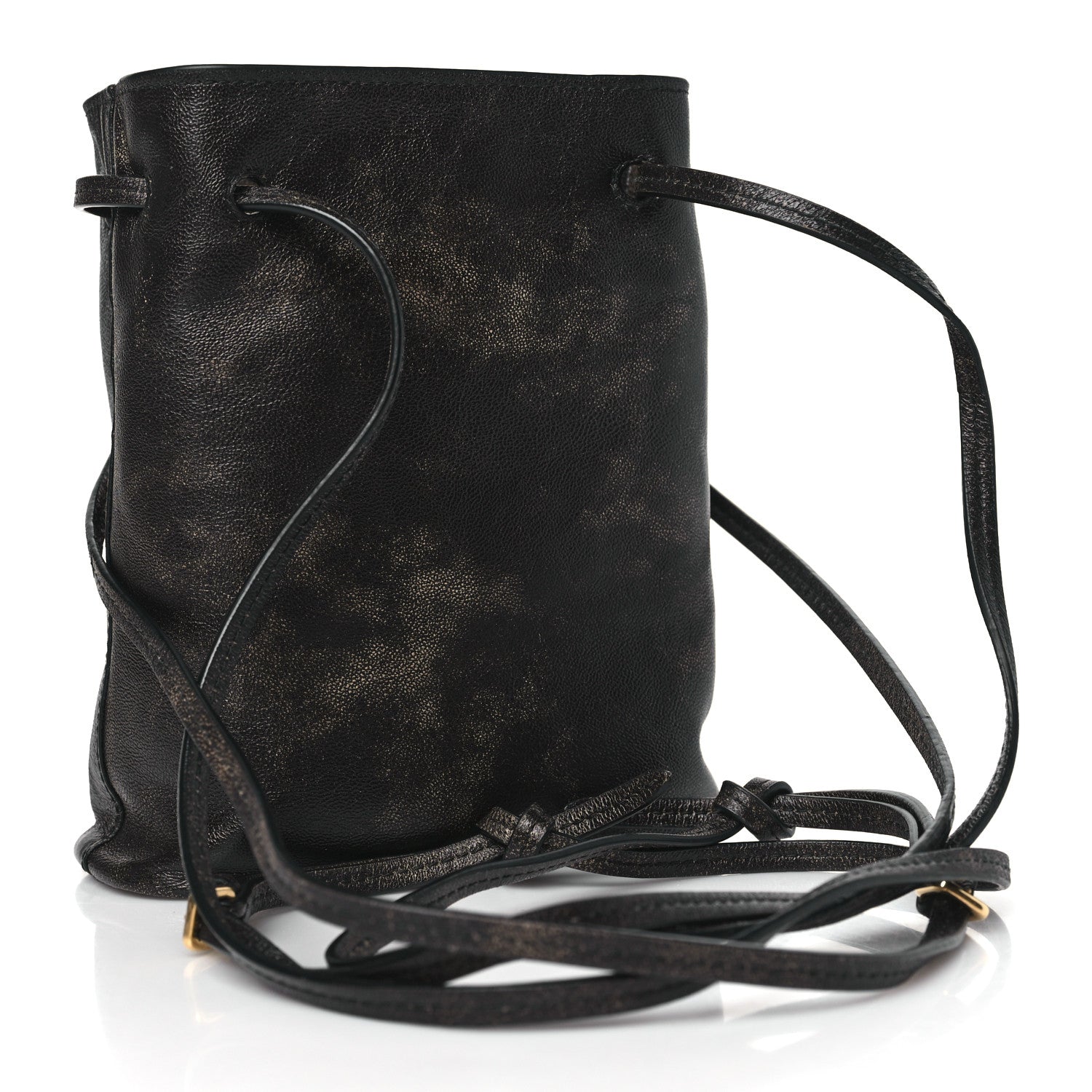 Miu Miu Distressed Nappa Pouch Coffee 3 of 9
