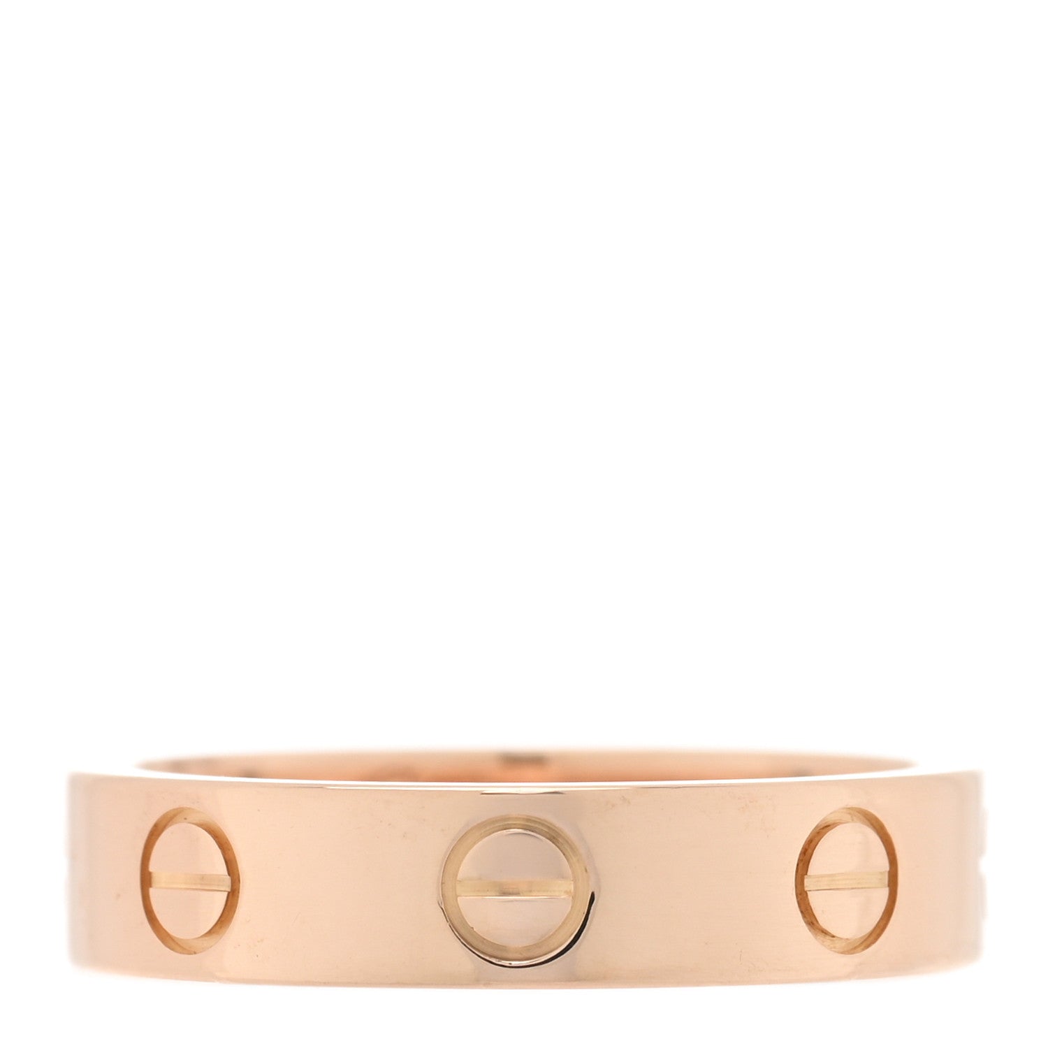 Cartier 18K Pink Gold Diamond 4mm LOVE Wedding Band Ring 49 5 3 of 4