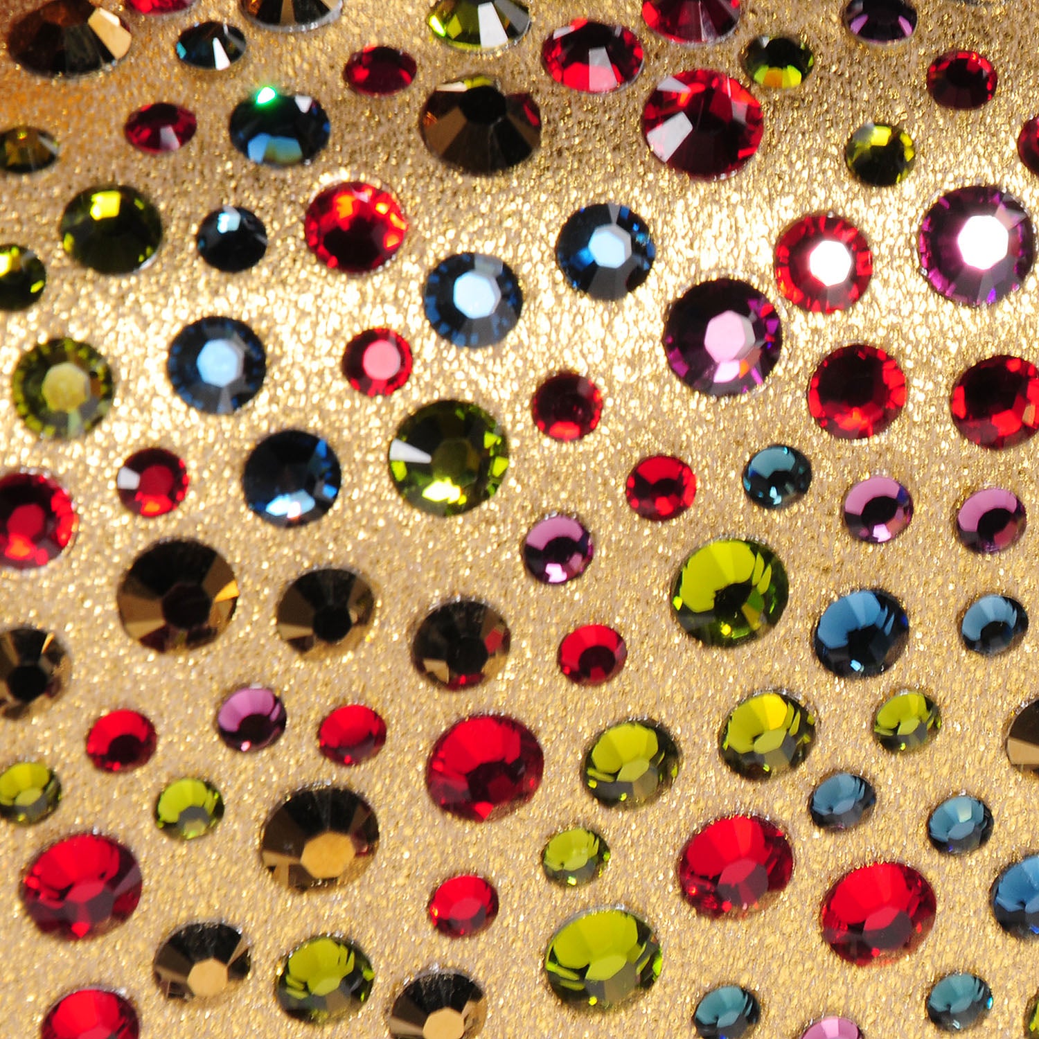 Alexander McQueen Multicolor Crystal Skull Box Clutch Gold 5 of 8