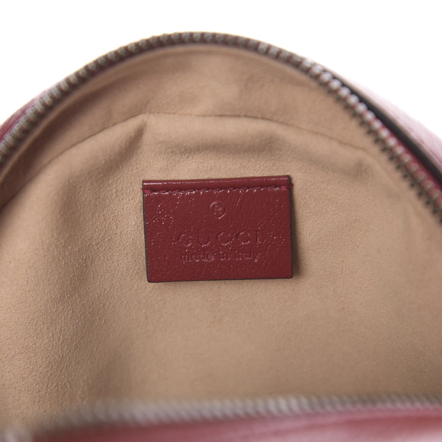Glazed Calfskin Matelasse Heart Mini GG Marmont Round Shoulder Bag Romantic Cerise