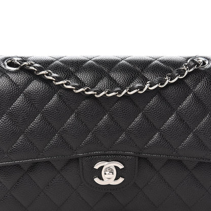 Chanel Caviar Quilted Medium Double Flap Black 10 of 11