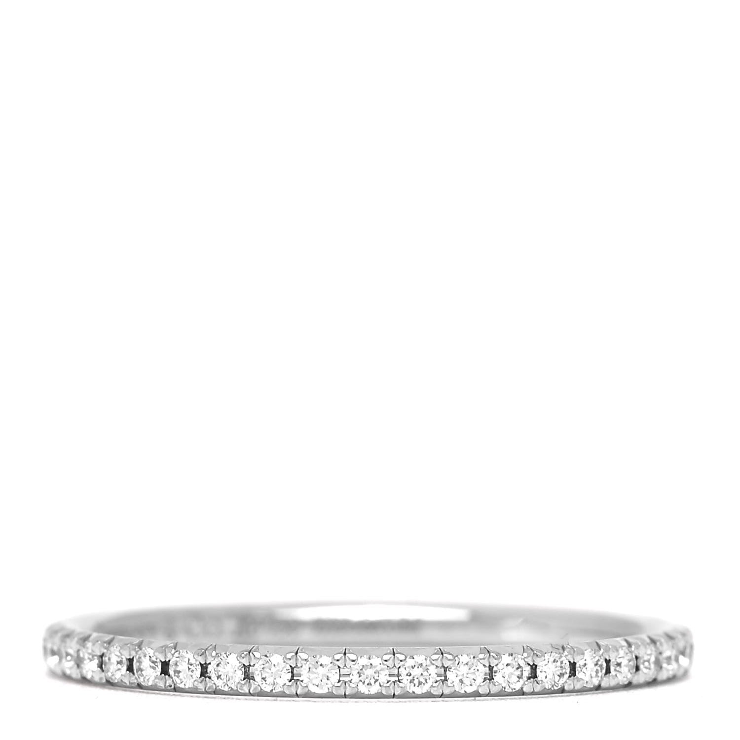 Tiffany 18K White Gold Diamond Metro Ring 52 6 3 of 4
