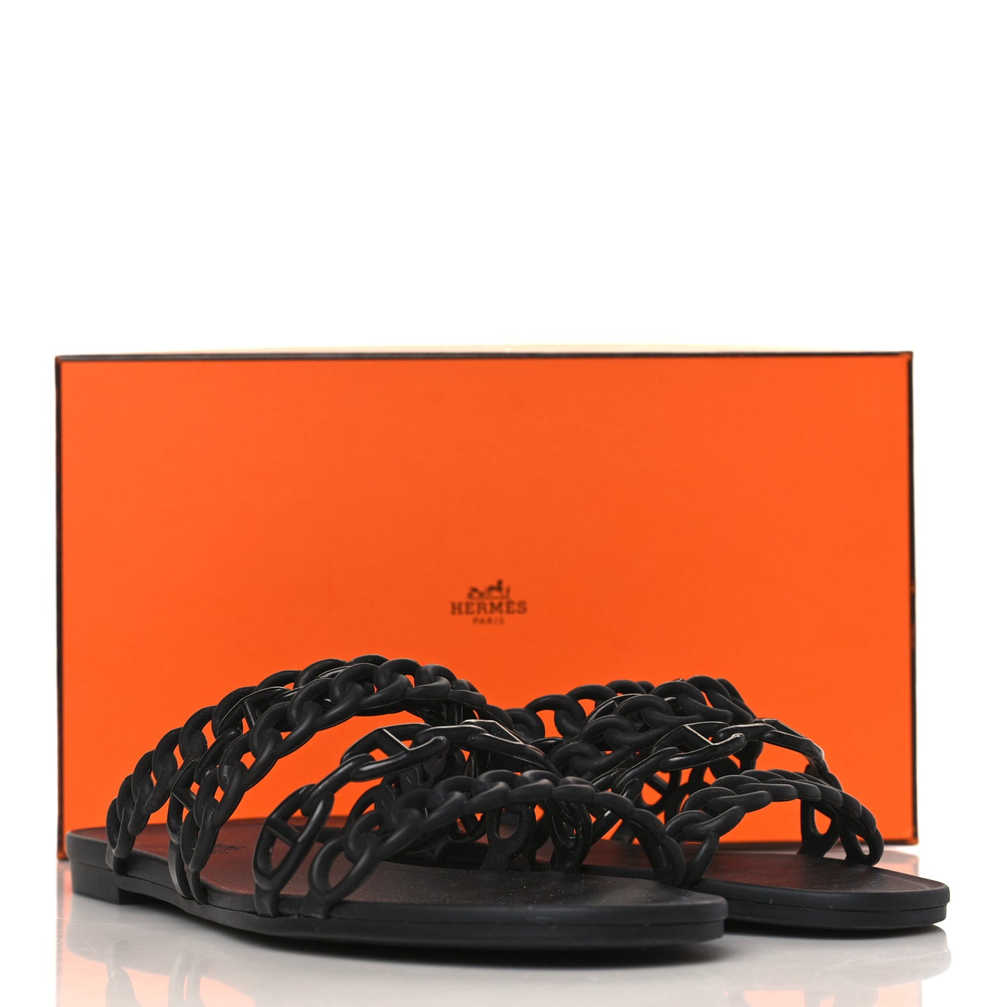 Rubber Chaine d'Ancre Nude Sandals 40 Black