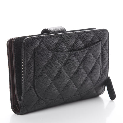Chanel Caviar Quilted Zipped Pocket Wallet Black 2 of 6