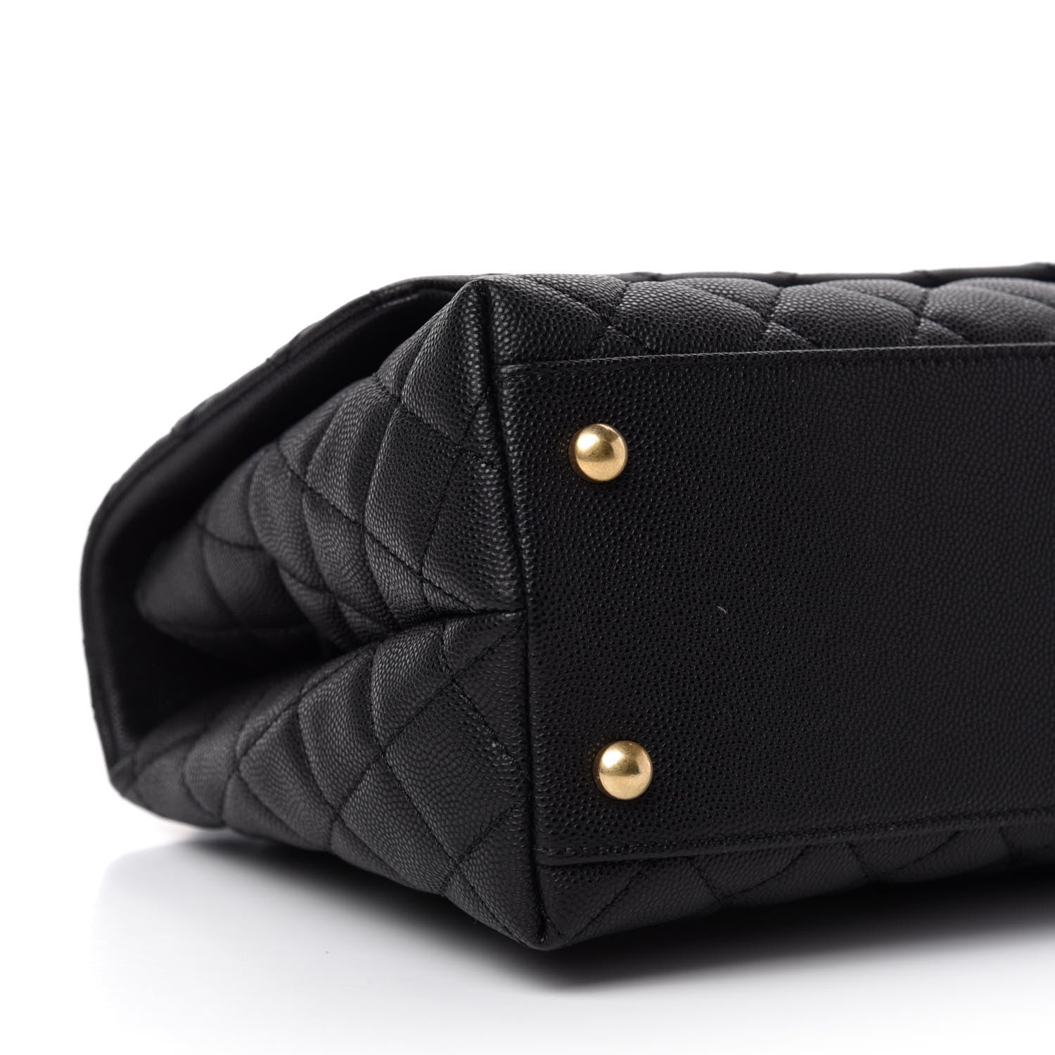 Chanel Caviar Lizard Embossed Quilted Small Coco Handle Flap Black 6 of 11