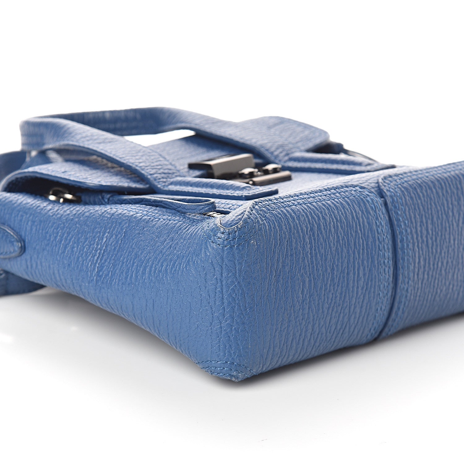 3.1 Phillip Lim 3.1 Textured Calfskin Mini Pashli Satchel Cerulean 7 of 8