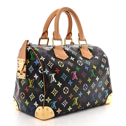 Louis Vuitton Monogram Multicolor Speedy 30 Black 3 of 10