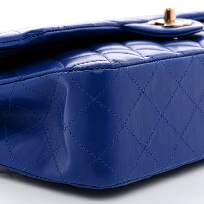 Chanel Lambskin Quilted Medium Double Flap Blue 9 of 10