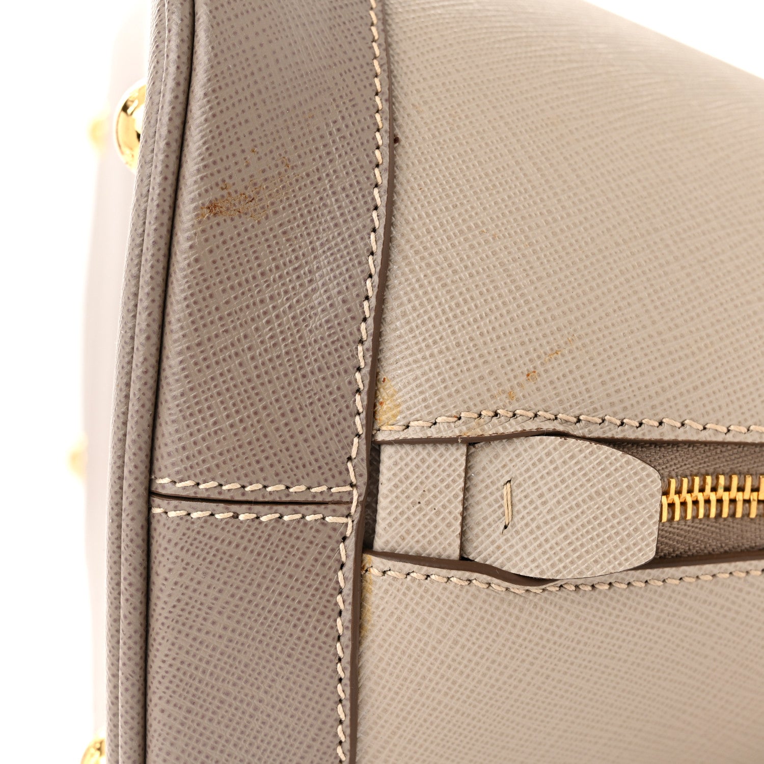 Prada Saffiano Lux Bi-Color Promenade Dome Tote Pomice Argilla 14 of 14