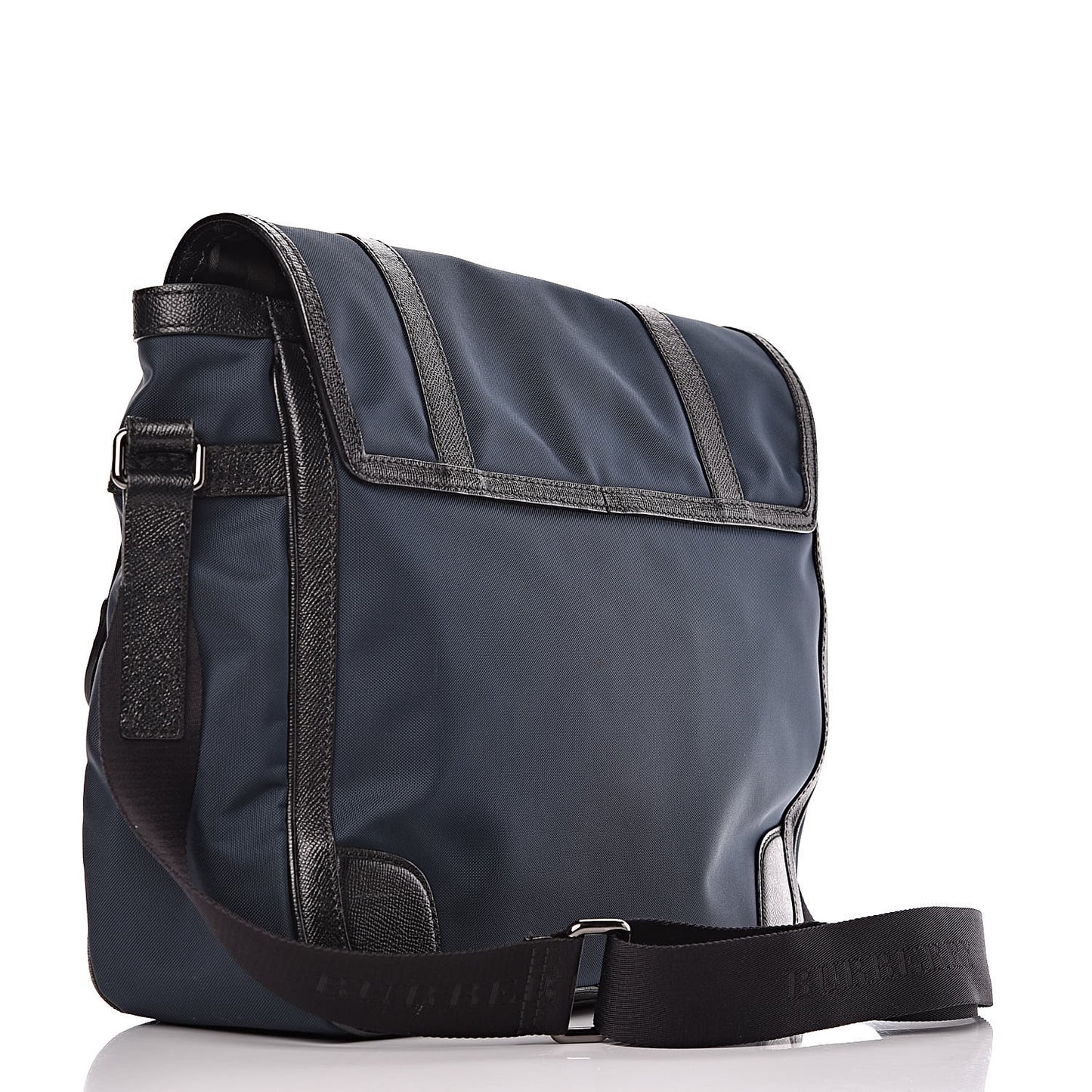 Calfskin Nylon Messenger Ink Blue