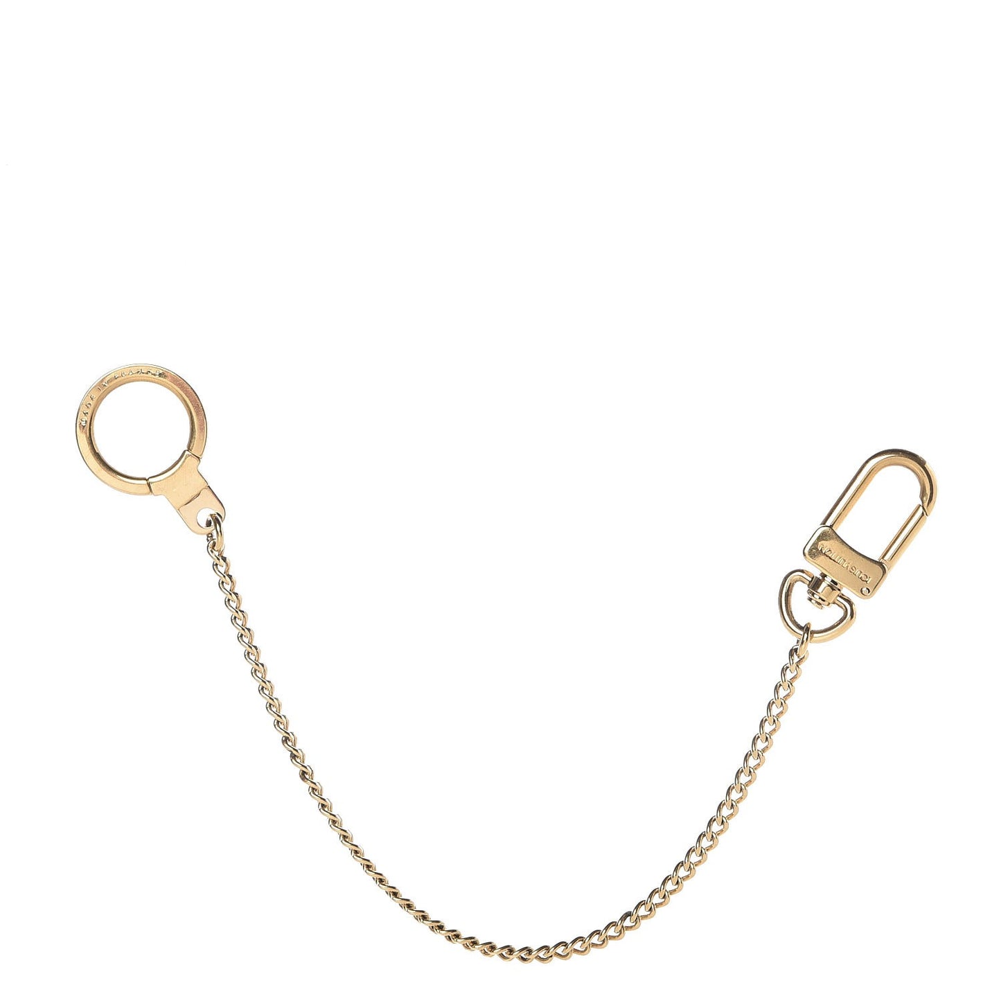 Metal Pochette Extender Key Ring Chain Gold