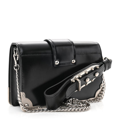 Prada Spazzolato Soft Calfskin Cahier Bag Black 3 of 10