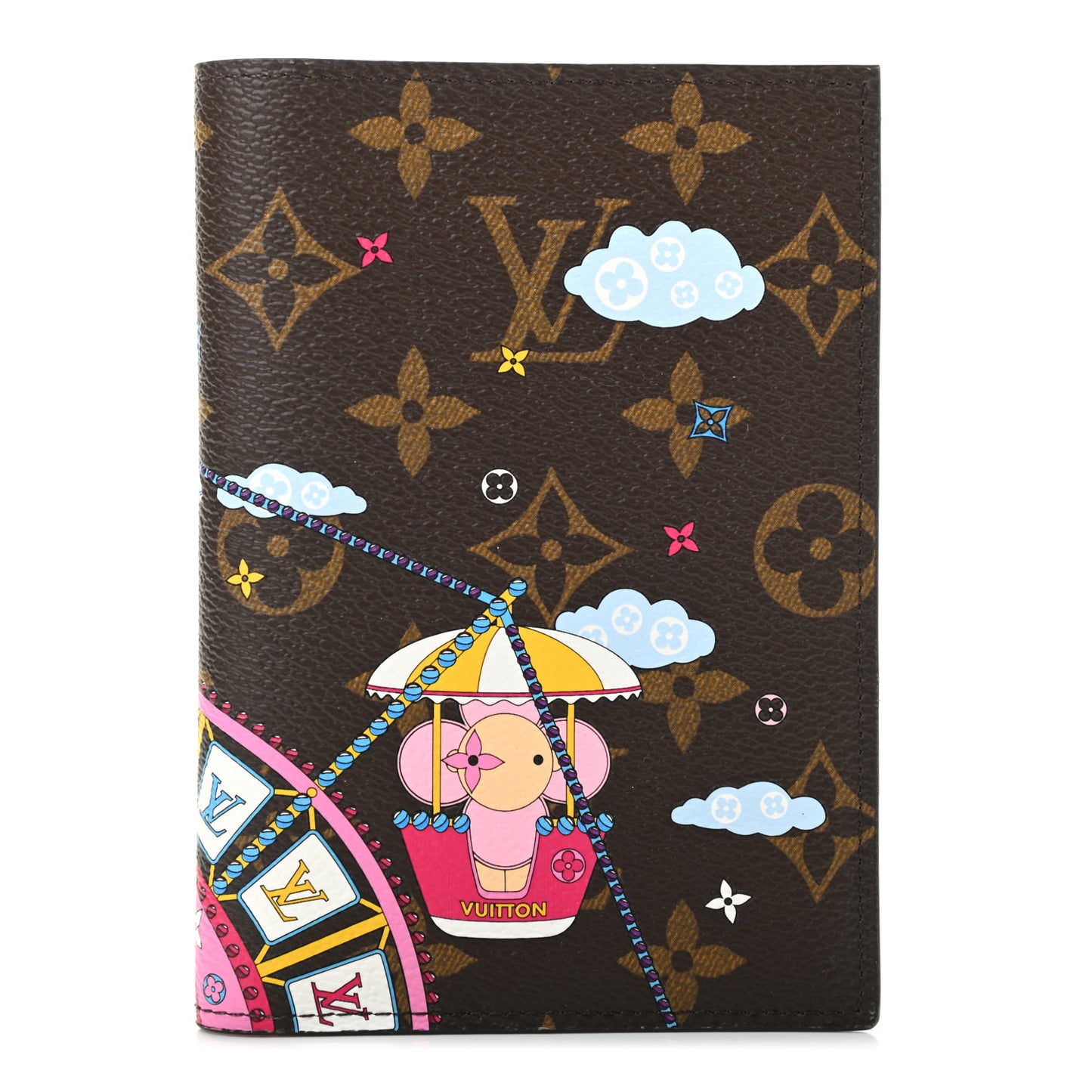 Monogram 2020 Christmas Animation Big Wheel Passport Cover Rose Ballerine