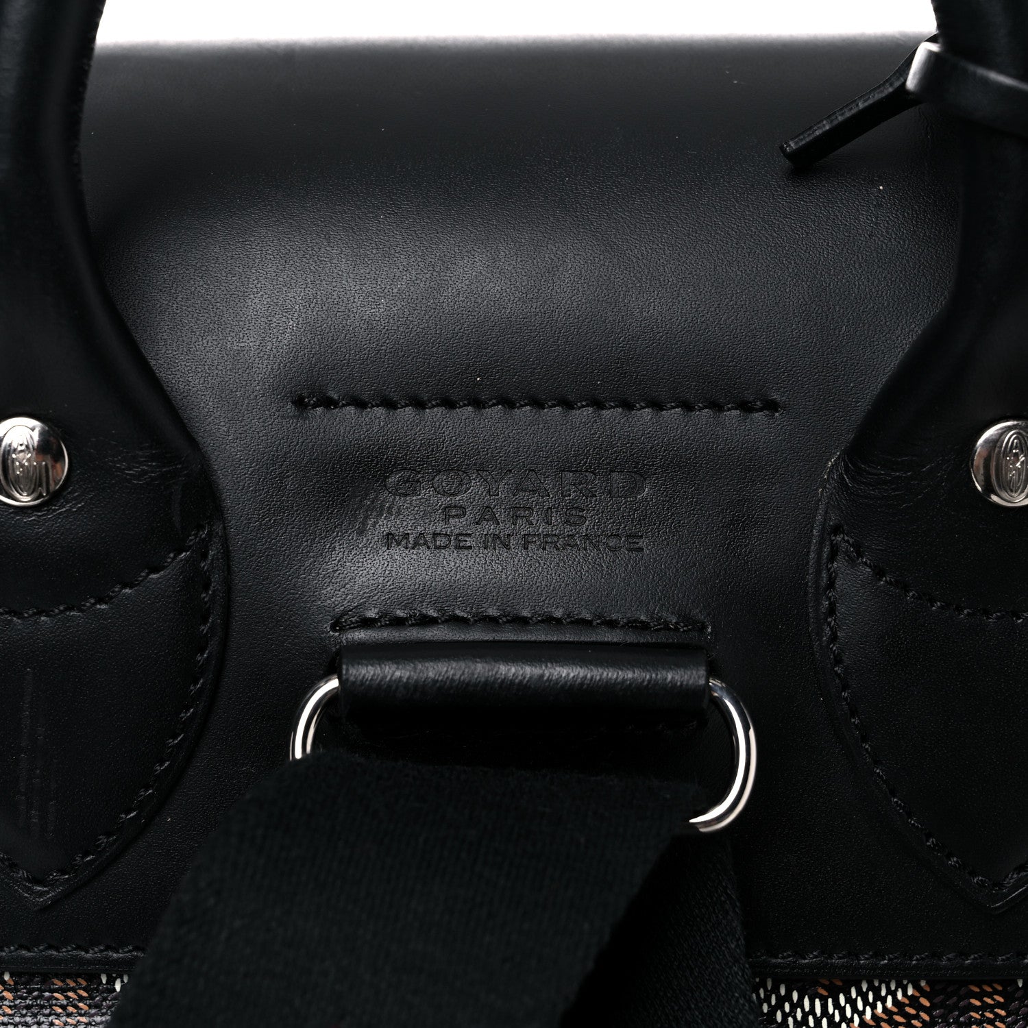 Goyard Goyardine Calfskin Alpin MM Backpack Black 7 of 21