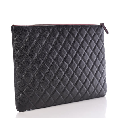 Chanel Caviar Quilted Large Cosmetic Case Black 3 of 8