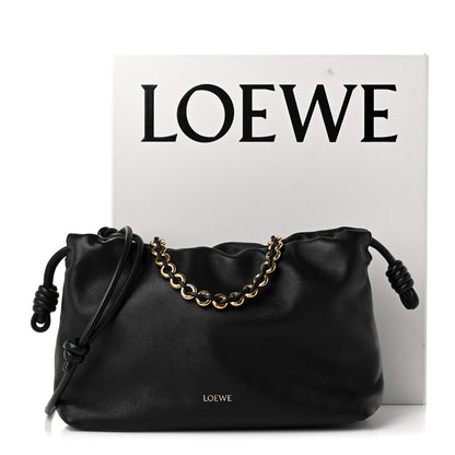 Loewe Mellow Nappa Medium Donut Chain Flamenco Knot Clutch Black 11 of 11
