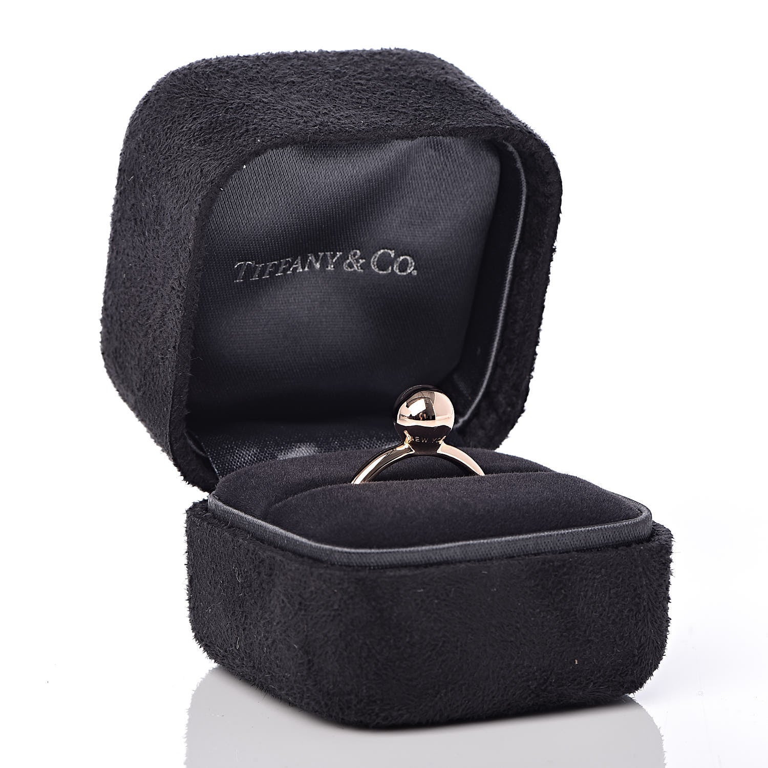 Tiffany 18K Rose Gold 8mm HardWear Ball Ring 57 8 6 of 6