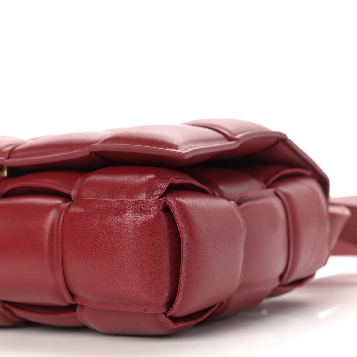 Bottega Veneta Nappa Maxi Intreccio Padded Cassette Crossbody Bag Dark Red 9 of 9