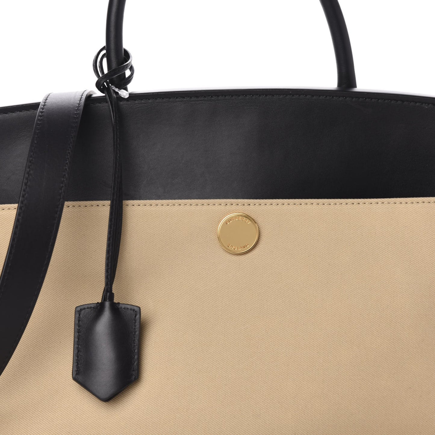Calfskin Medium Society Tote Black Honey